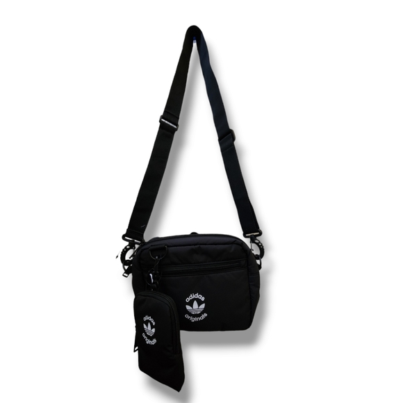 ADIDAS ORIGINALS ORI PUFFER & POUCH CROSSBODY BAG, Color Black- UNISEX NWT - Picture 3 of 9